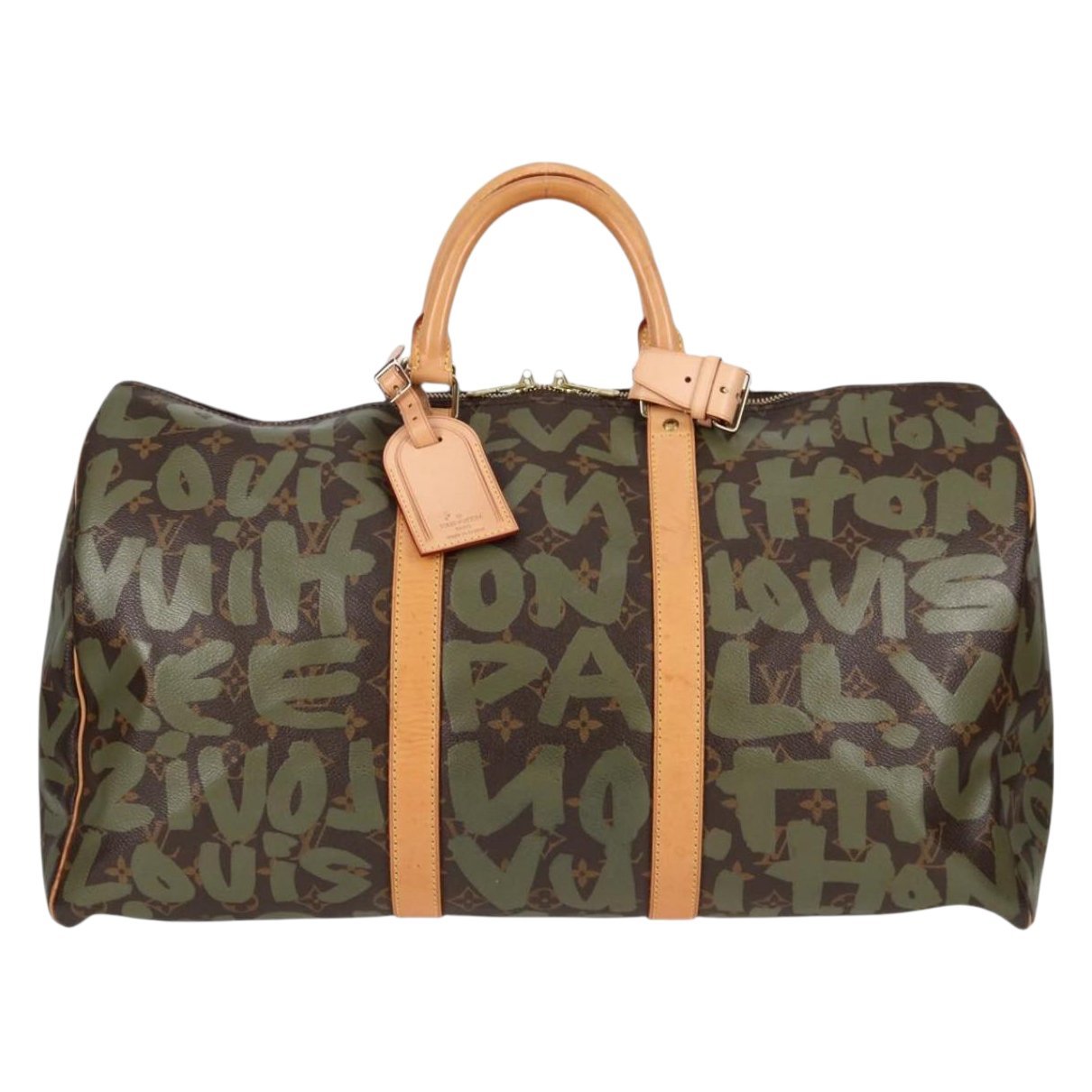 Keepall leather travel bag