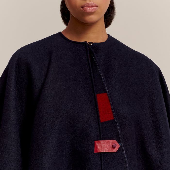 Cold Colors Wool and Linen Cape