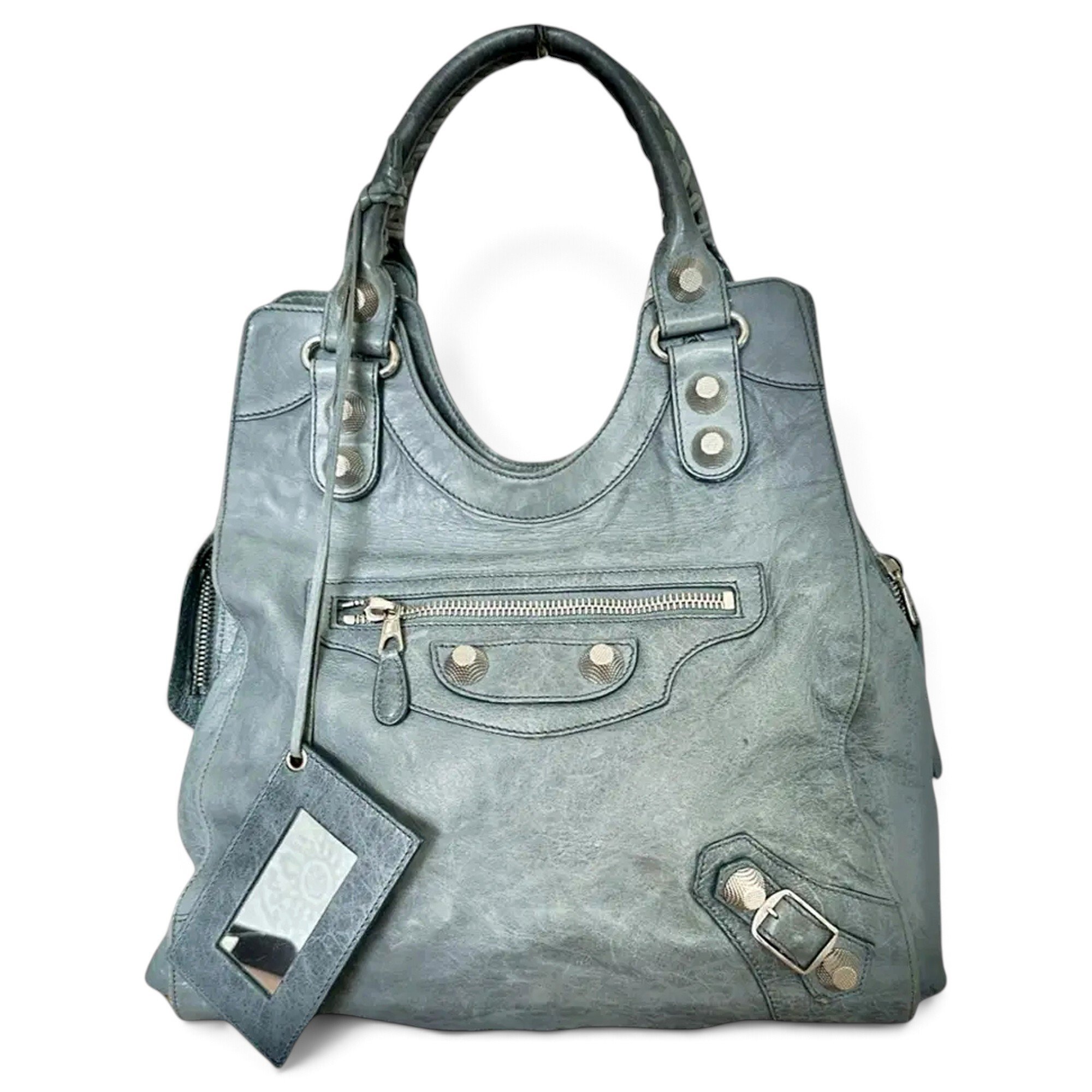 City leather tote