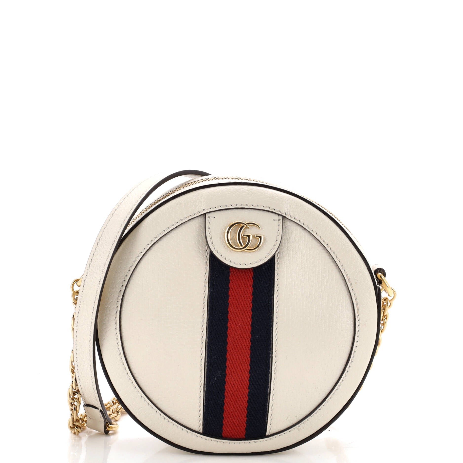 Ophidia Round Shoulder Bag Leather Mini