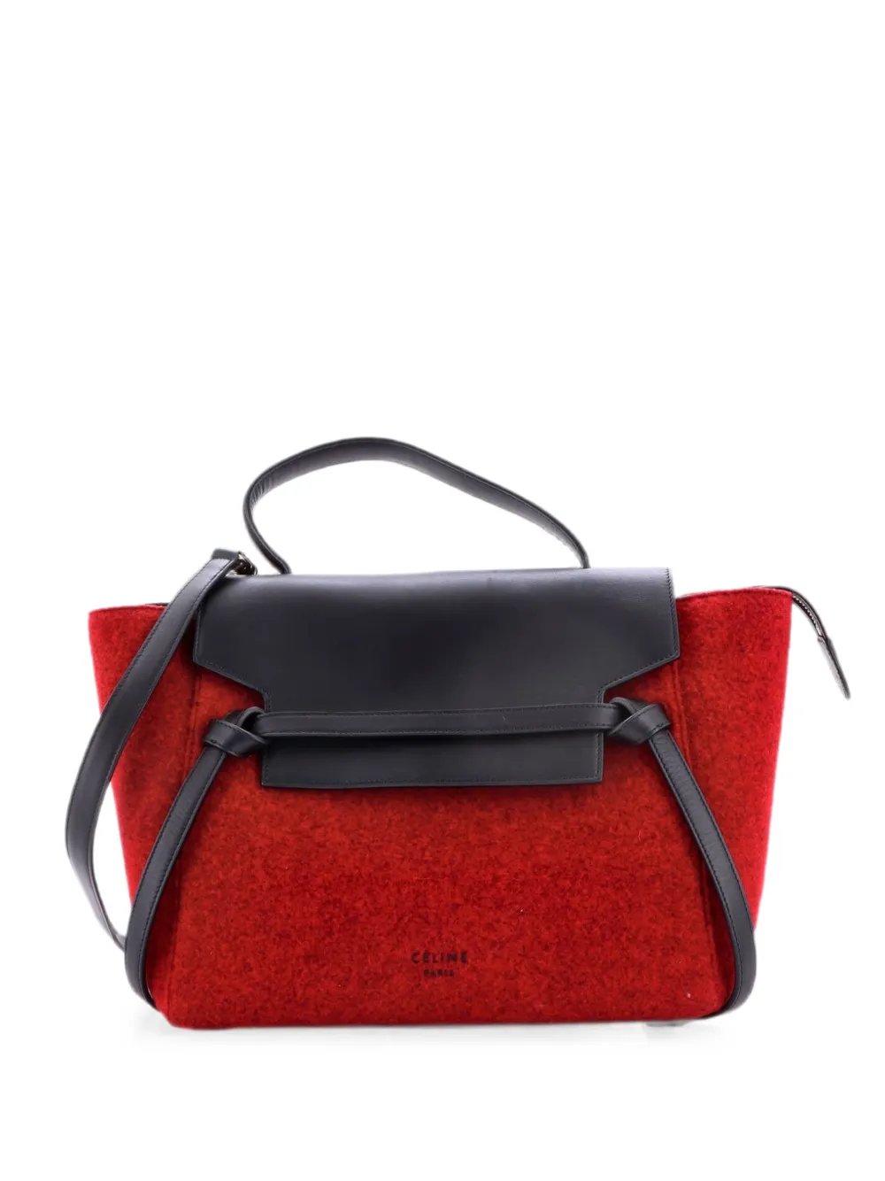 Belt Bag Felt and Leather Mini satchel
