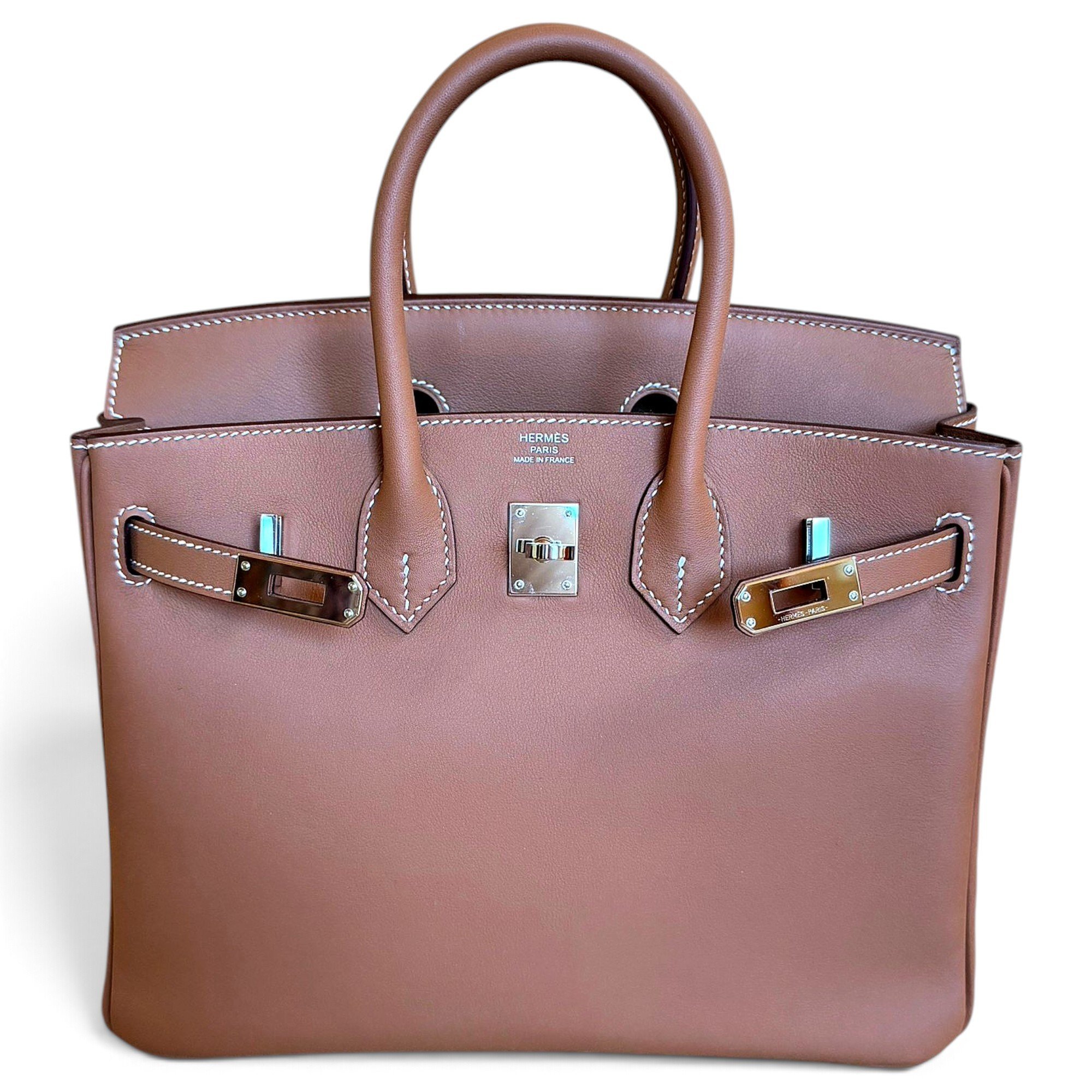 Birkin 25 leather handbag