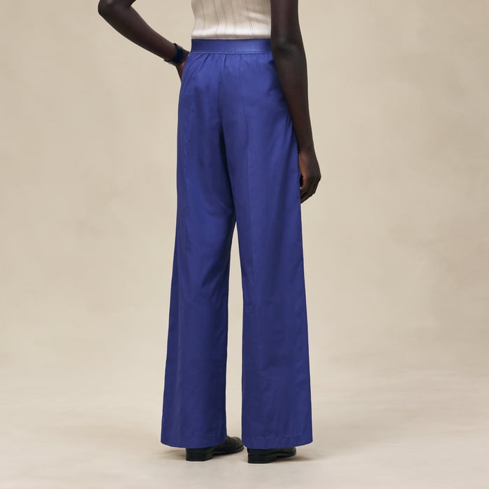 Bleu Roi Embroidered Beach Pants