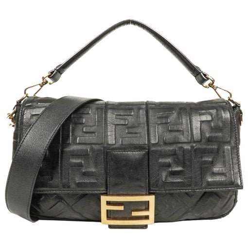 Baguette leather handbag