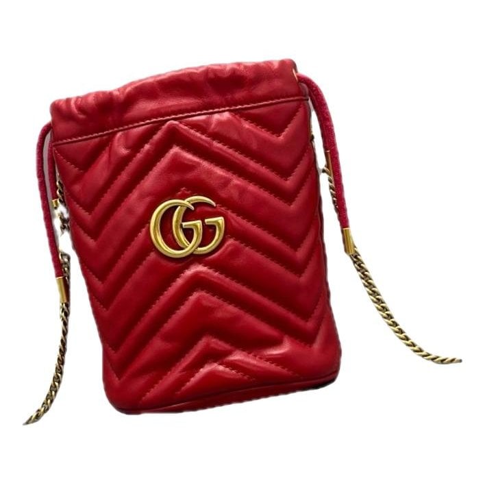 GG Marmont Chain Bucket leather handbag