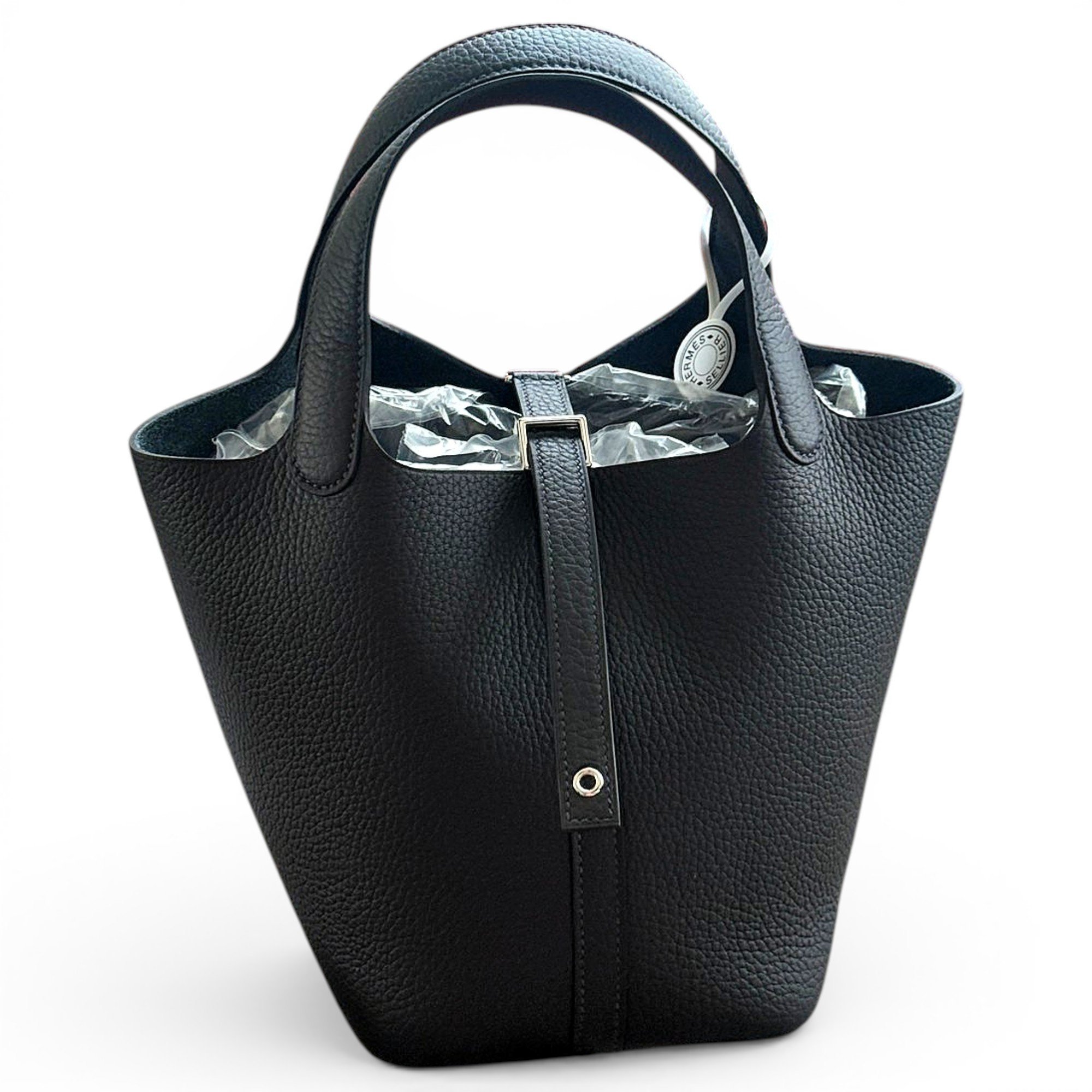 Picotin leather tote