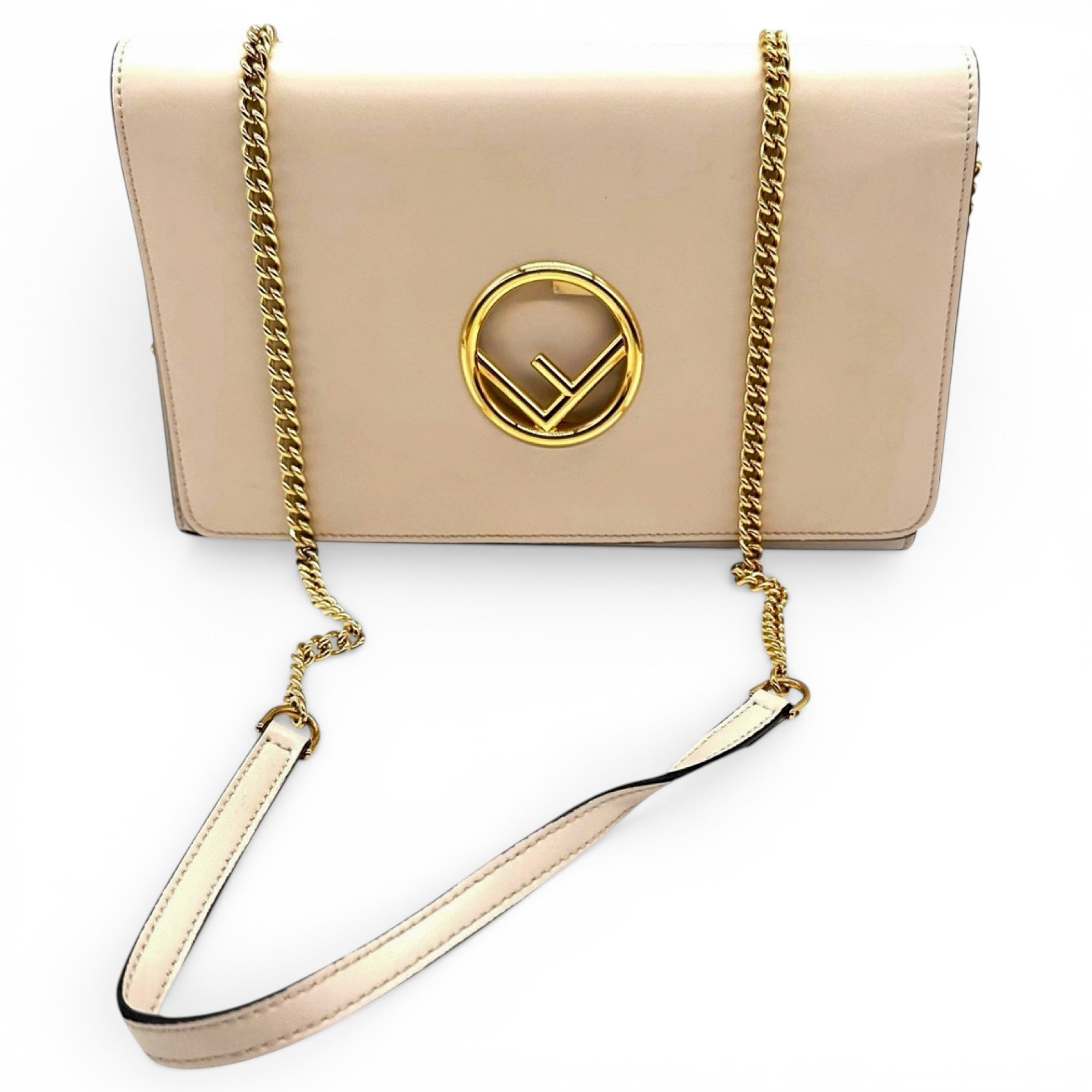Wallet On Chain leather crossbody bag