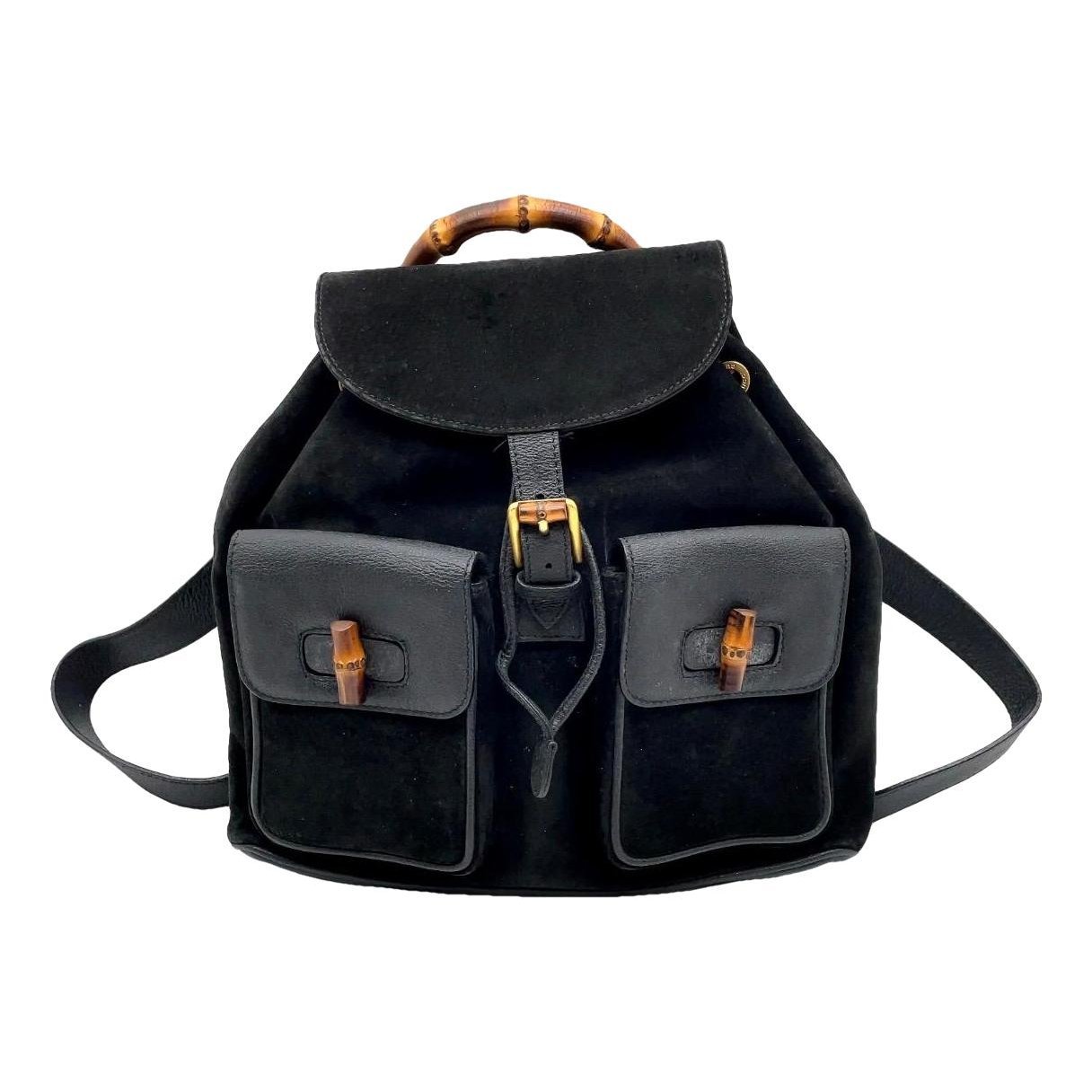 Bamboo Tassel leather backpack