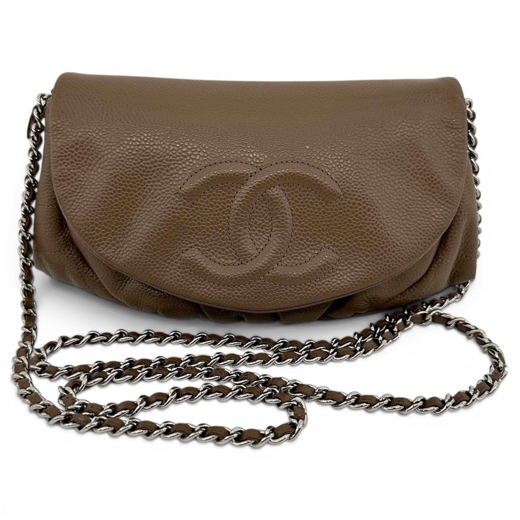 Wallet On Chain Double C leather crossbody bag