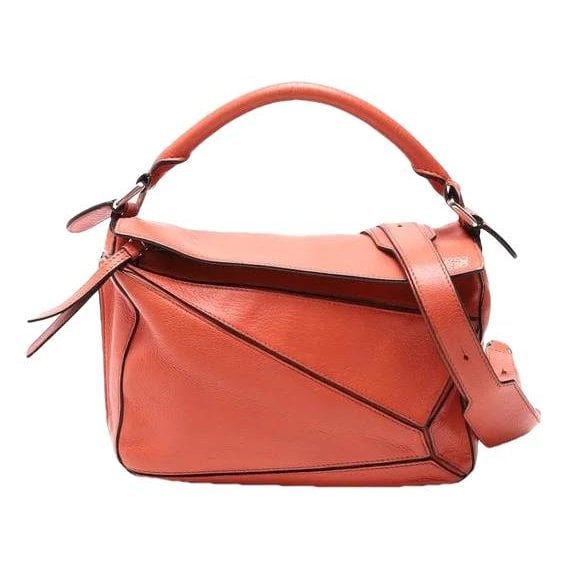 Puzzle leather handbag
