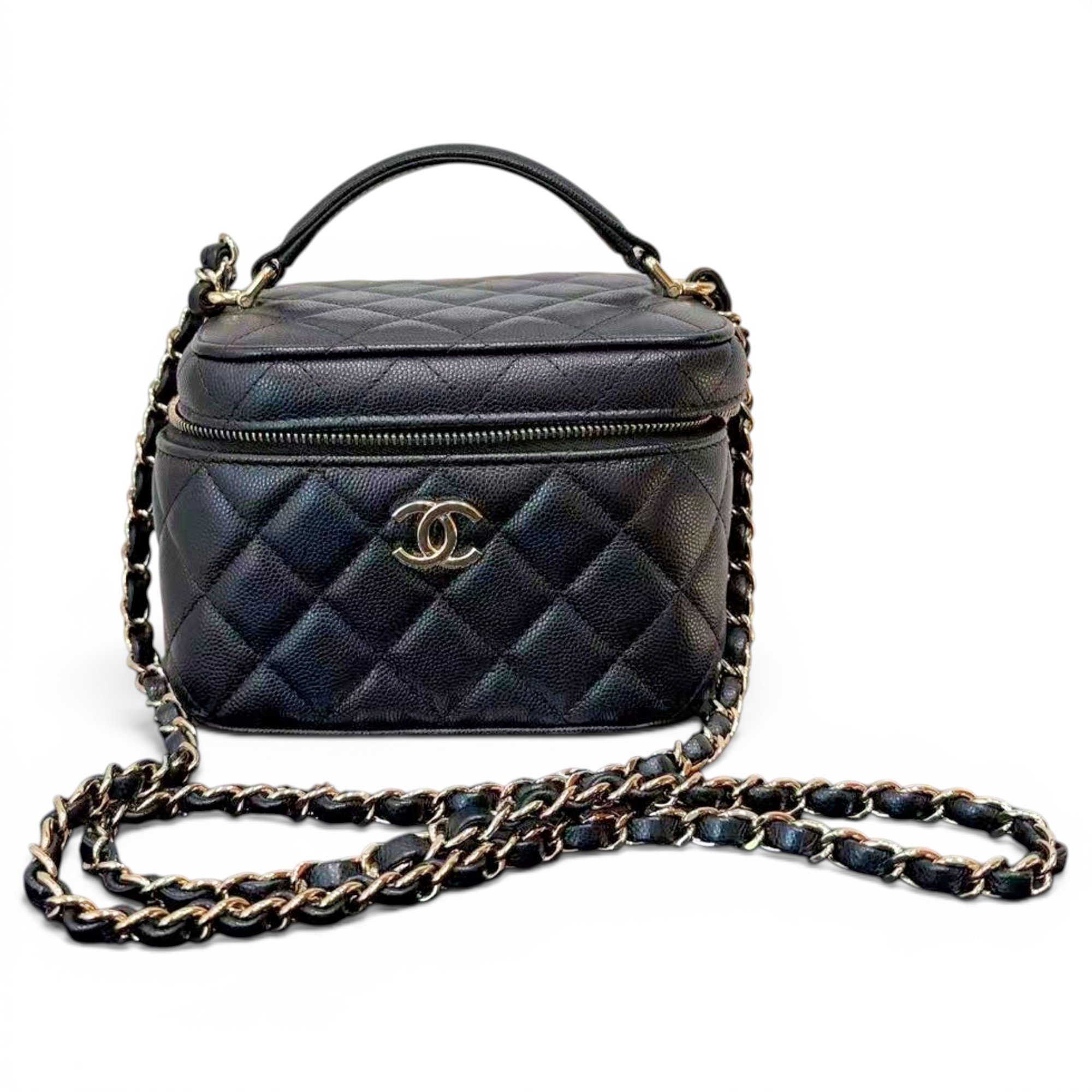 Vanity leather handbag