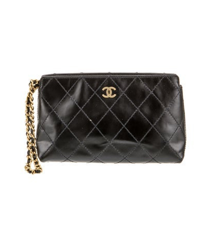 Chanel Quilted Zip Clutch