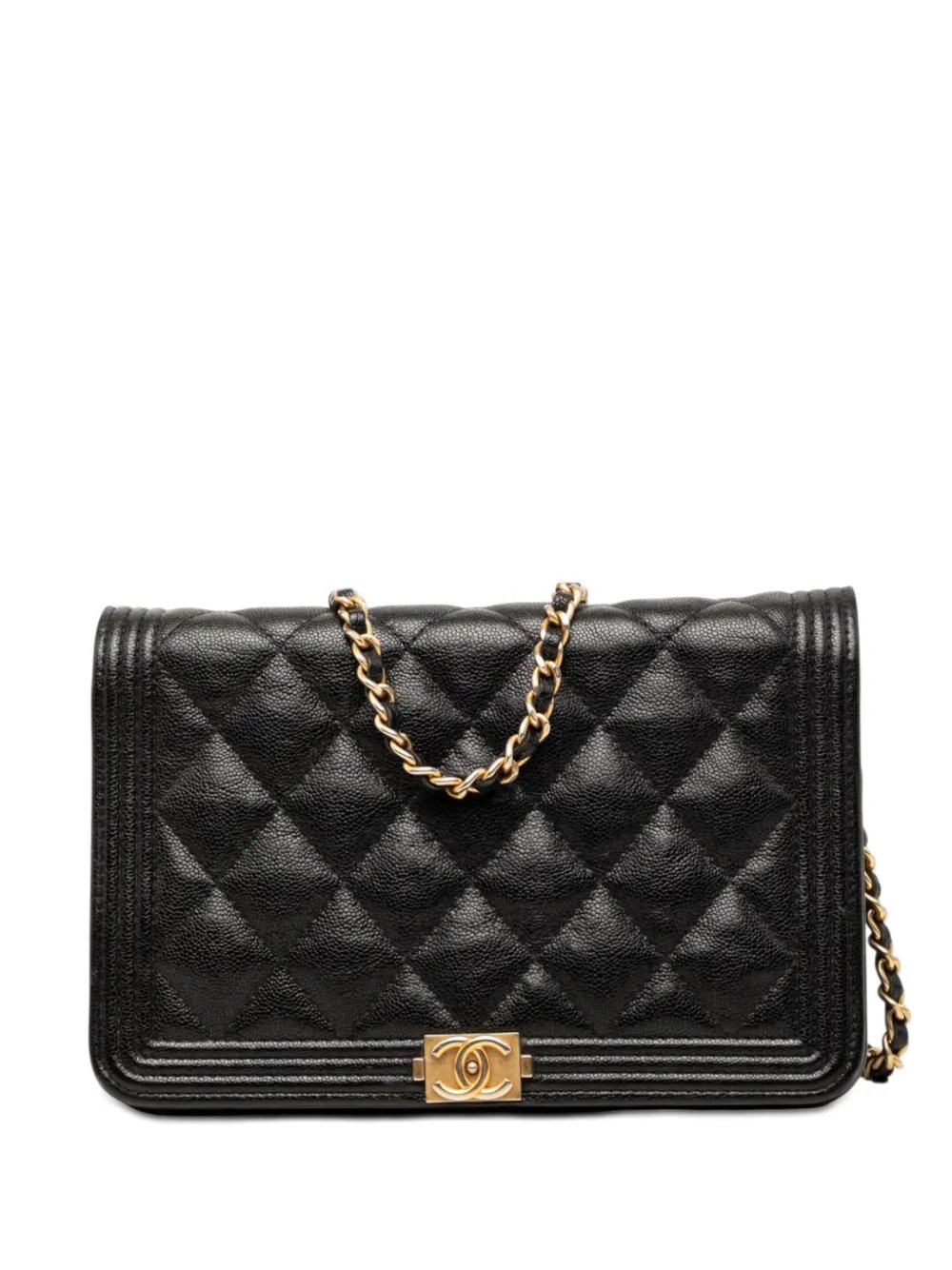 2018-2019 Quilted Caviar Boy Wallet on Chain crossbody bag