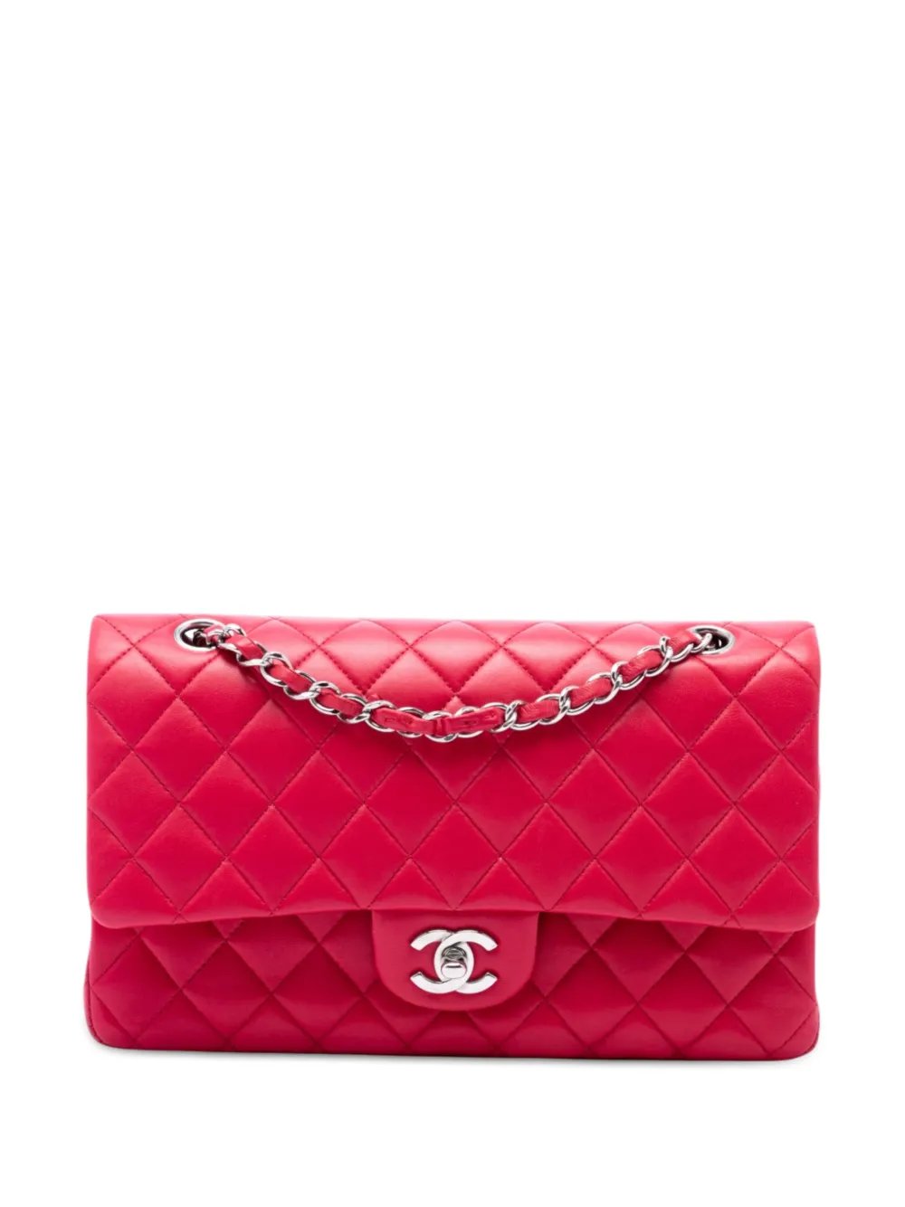 2009-2010 Medium Classic Iridescent Lambskin Double Flap shoulder bag