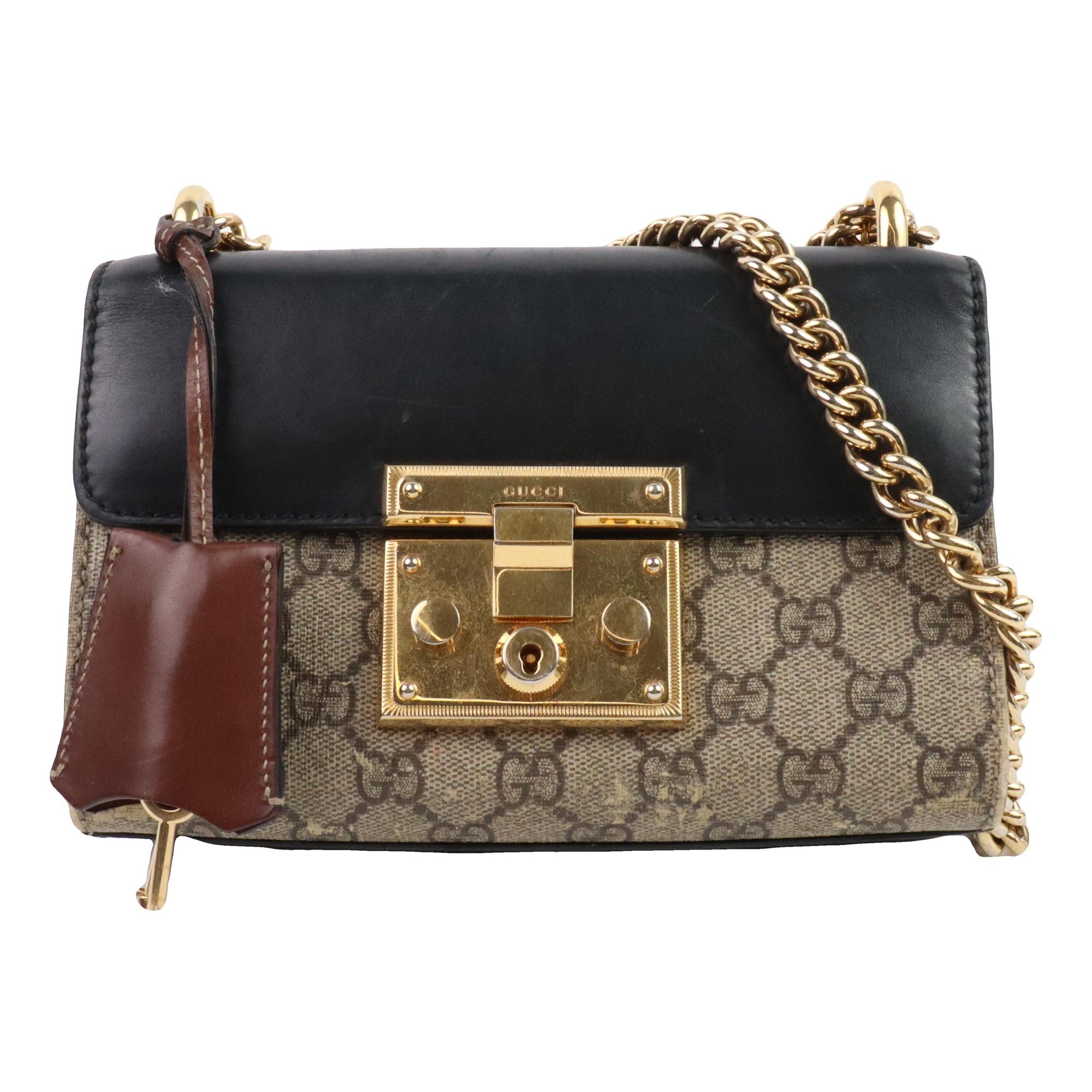 Patent leather handbag