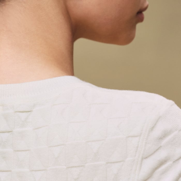 Blanc Naturel "Medor" Short-sleeve Sweater
