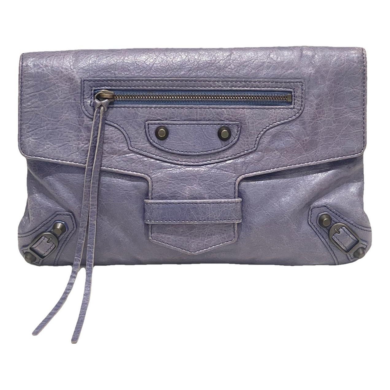 Envelop leather clutch bag