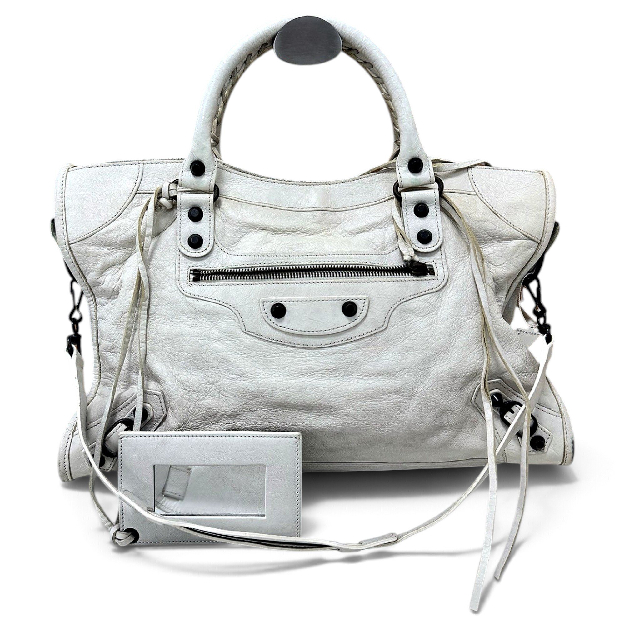 City leather handbag