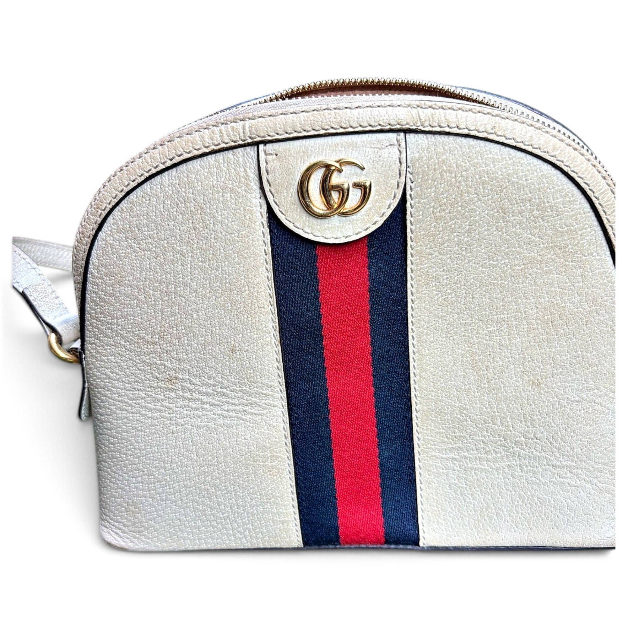 Ophidia Dome leather crossbody bag