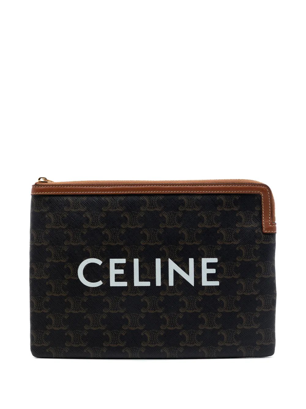 2020 Small Triomphe Coated Canvas clutch bag