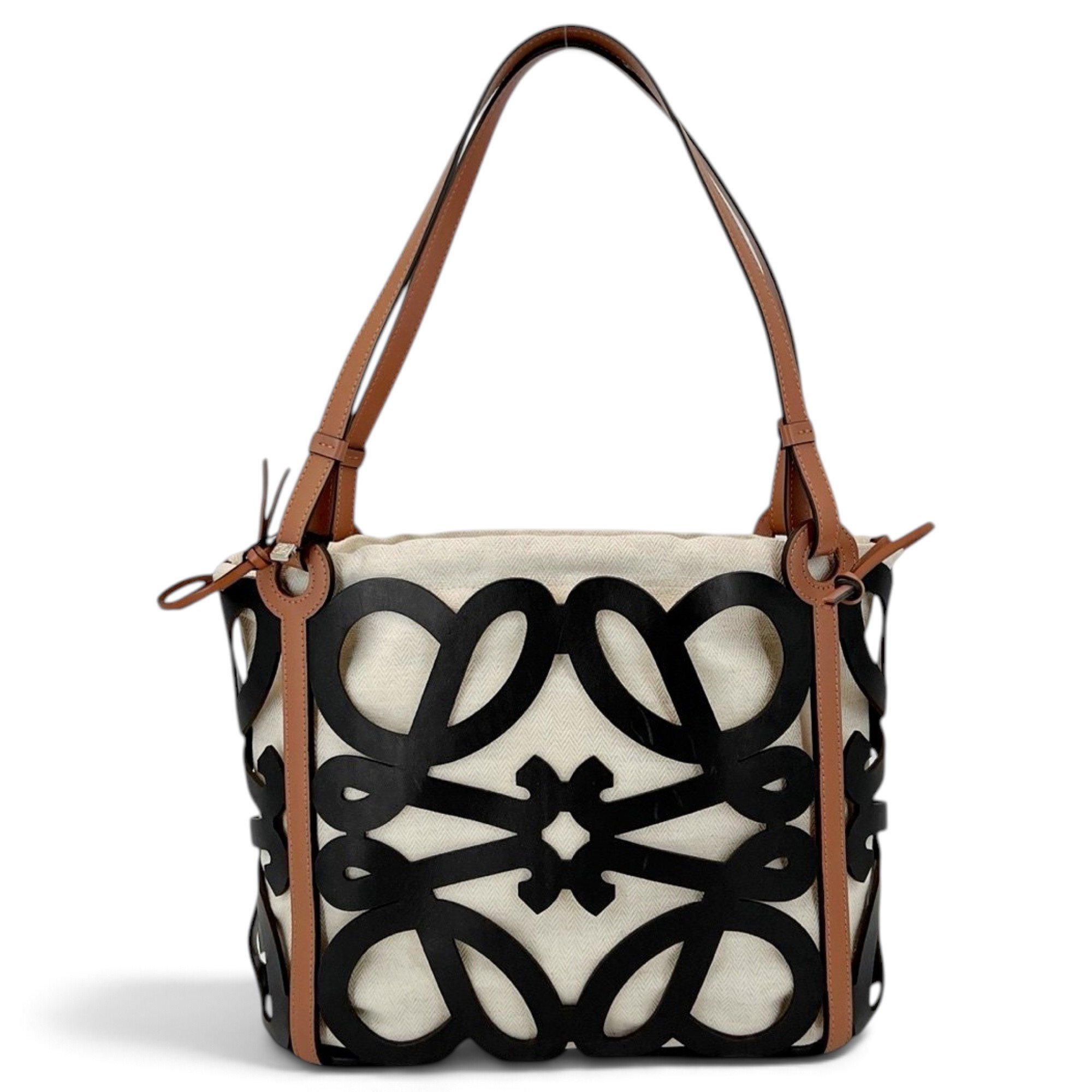 Anagram Basket leather handbag