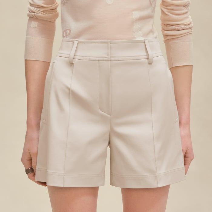 Beige Avoine Shorts