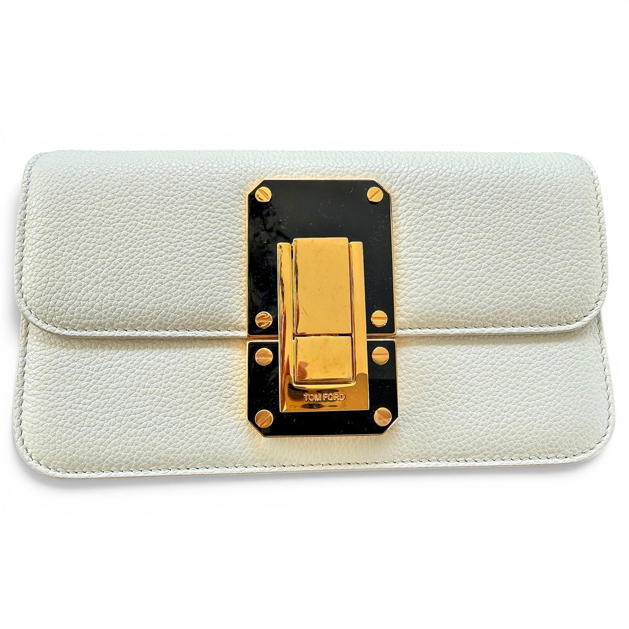 Leather clutch bag