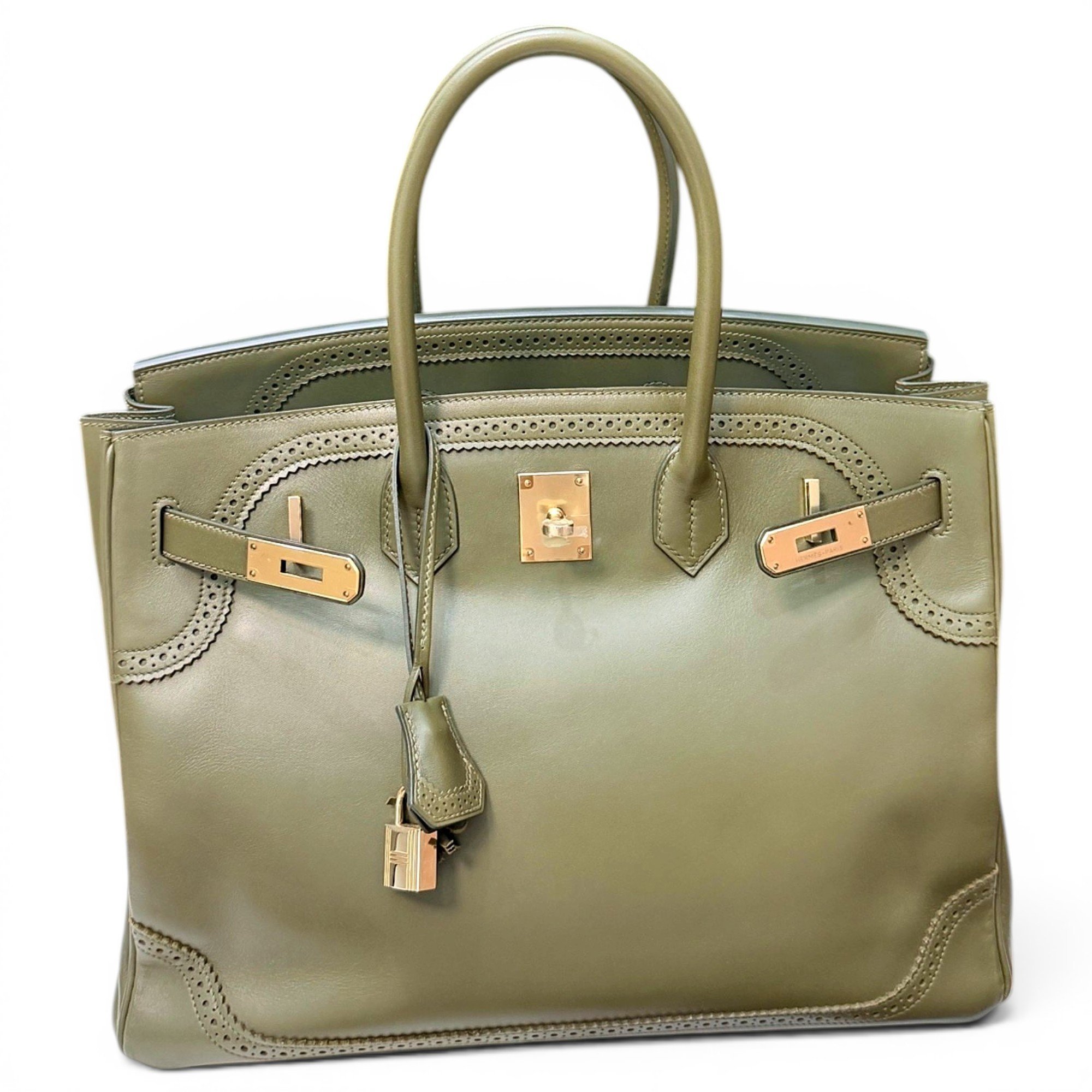 Birkin 35 leather handbag
