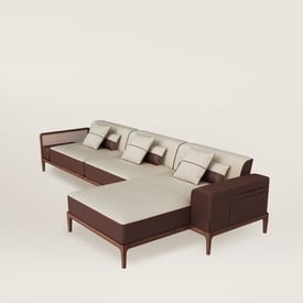 Sofa Sellier 2-seater with chaise lounge