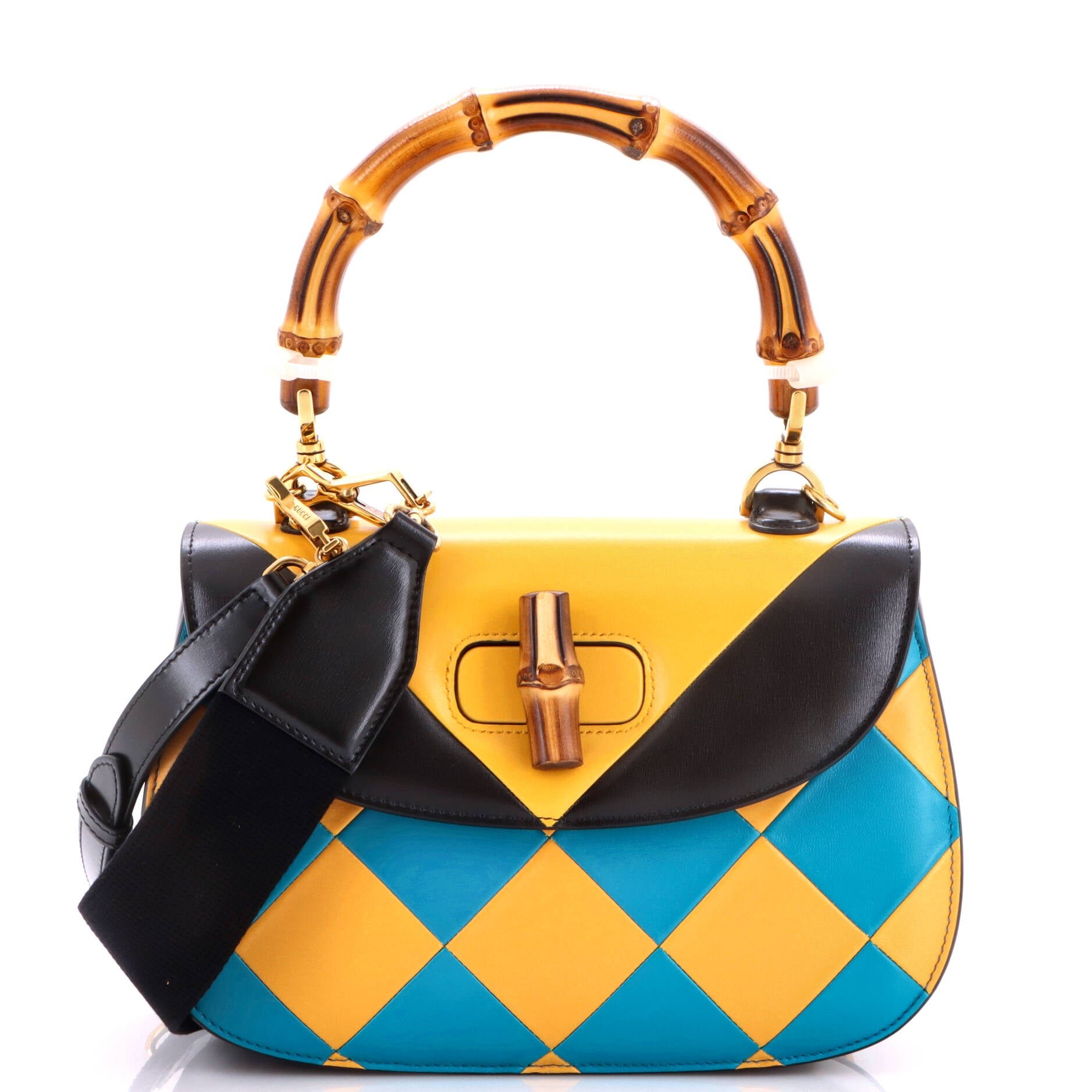 Bamboo 1947 Top Handle Bag Limited Edition Geometric Print Leather Medium