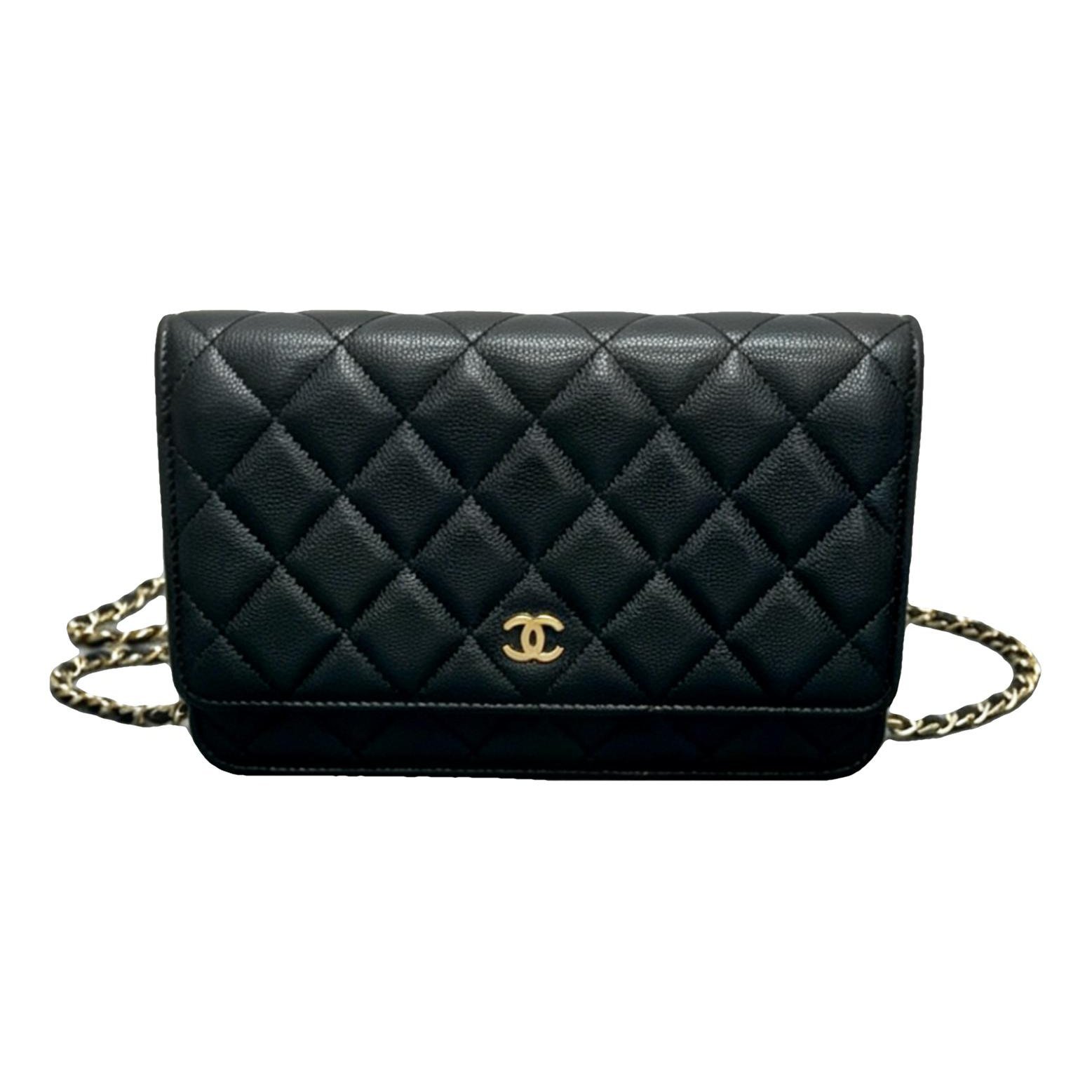 Wallet On Chain leather handbag