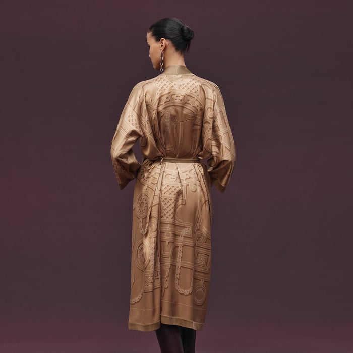Beige Zénith "l'Enseigne Du Sellier" Long Cardigan