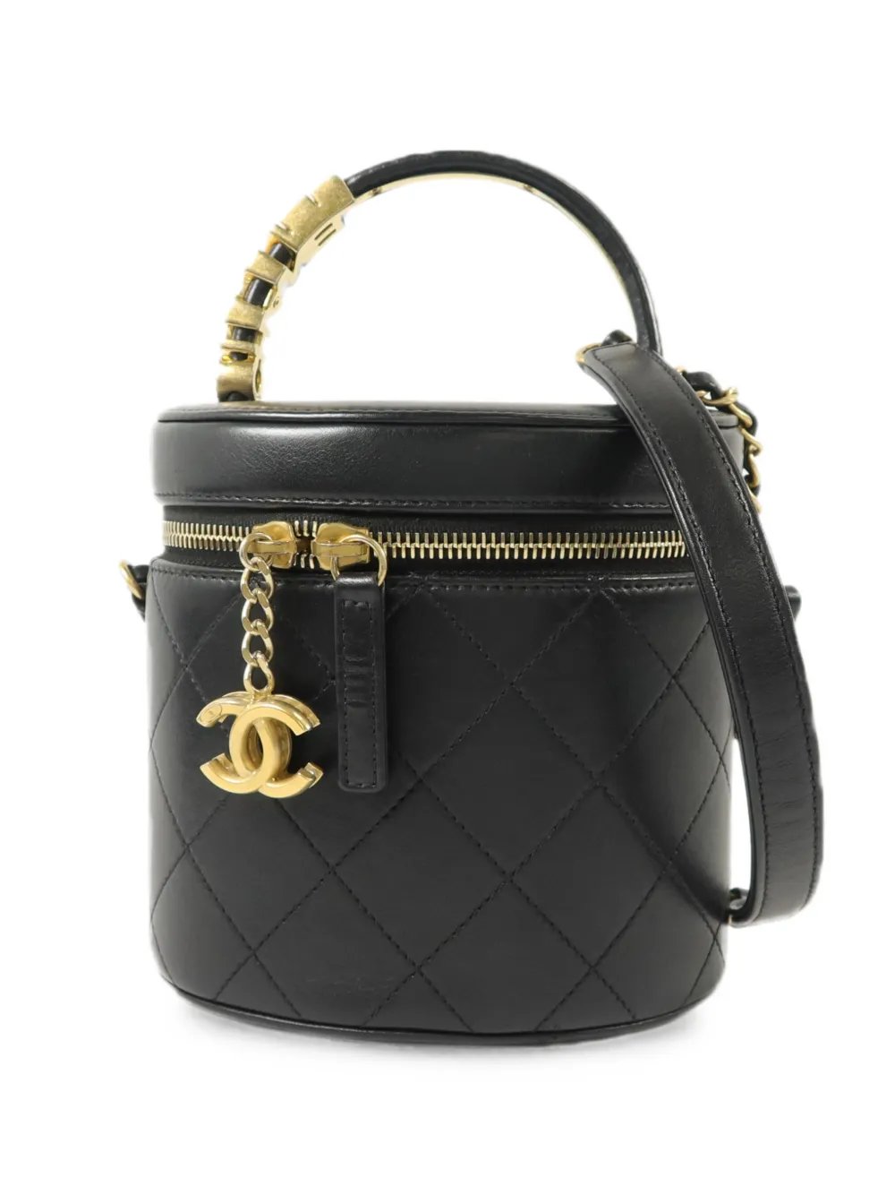 quilted CC vanity case shoulder bag