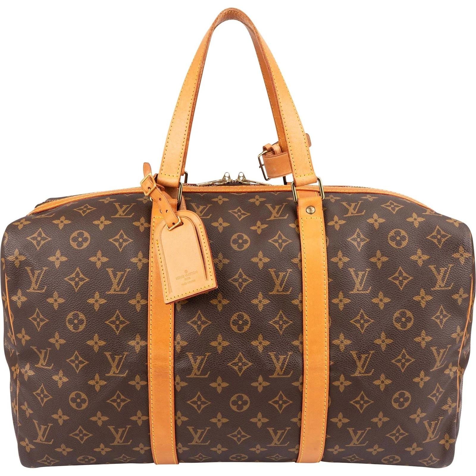 Sac souple leather travel bag