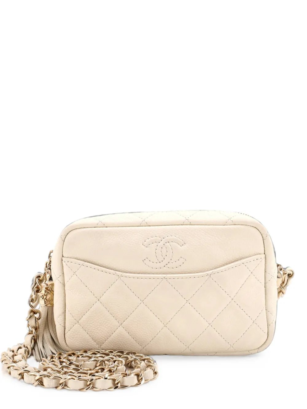 Coco Tassel Camera Case Quilted Caviar Mini crossbody bag