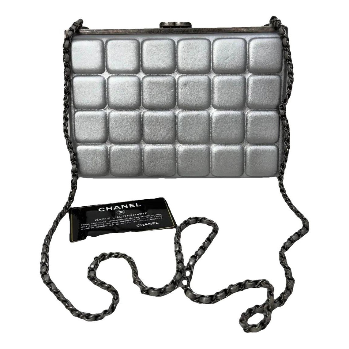 Leather clutch bag