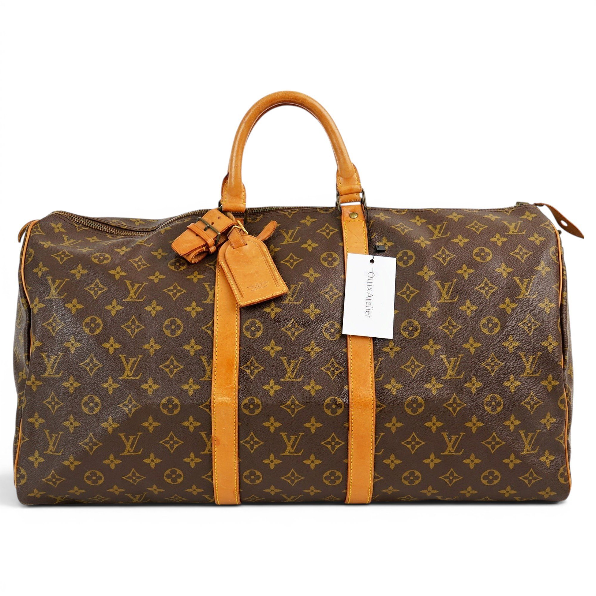 Keepall leather travel bag