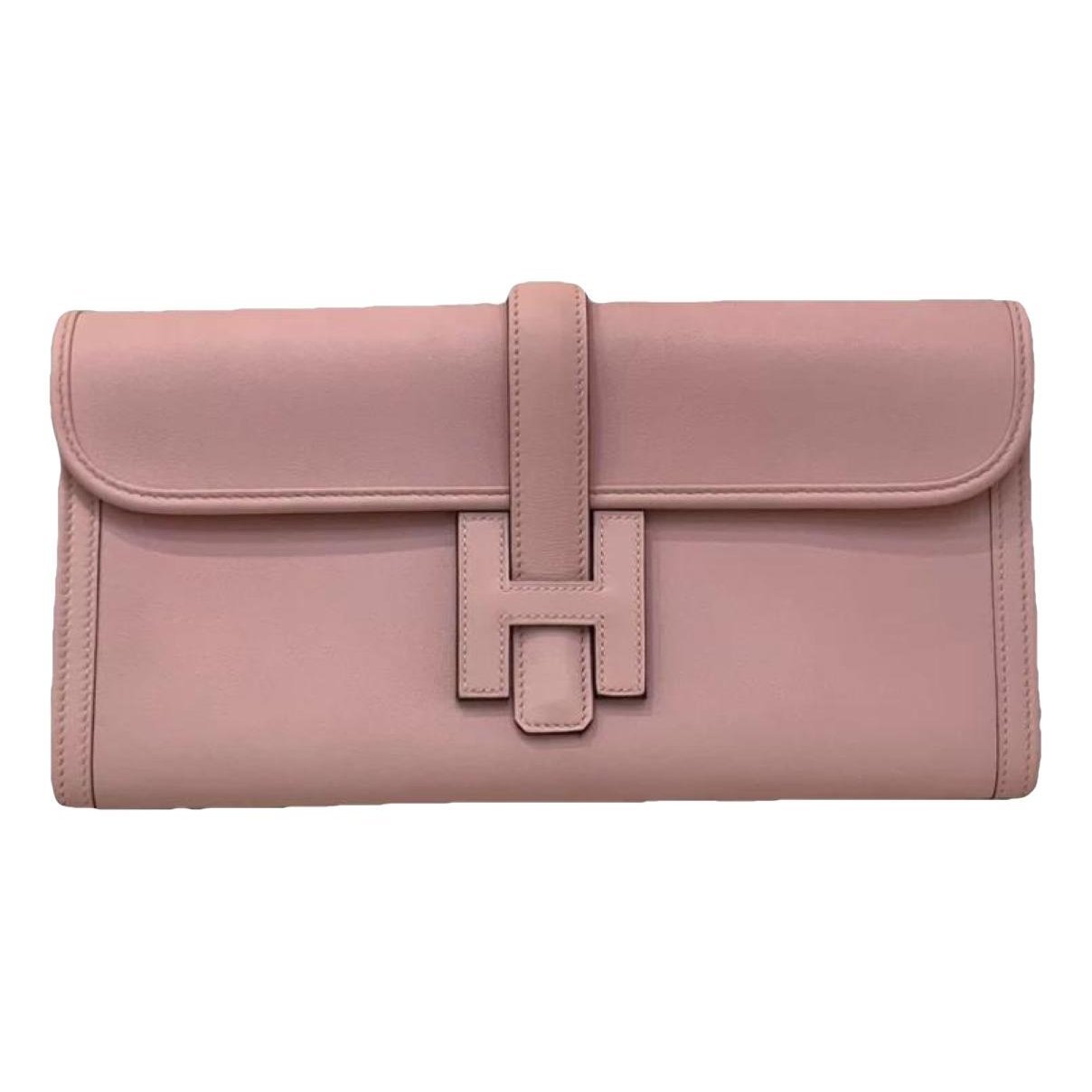 Jige leather clutch bag