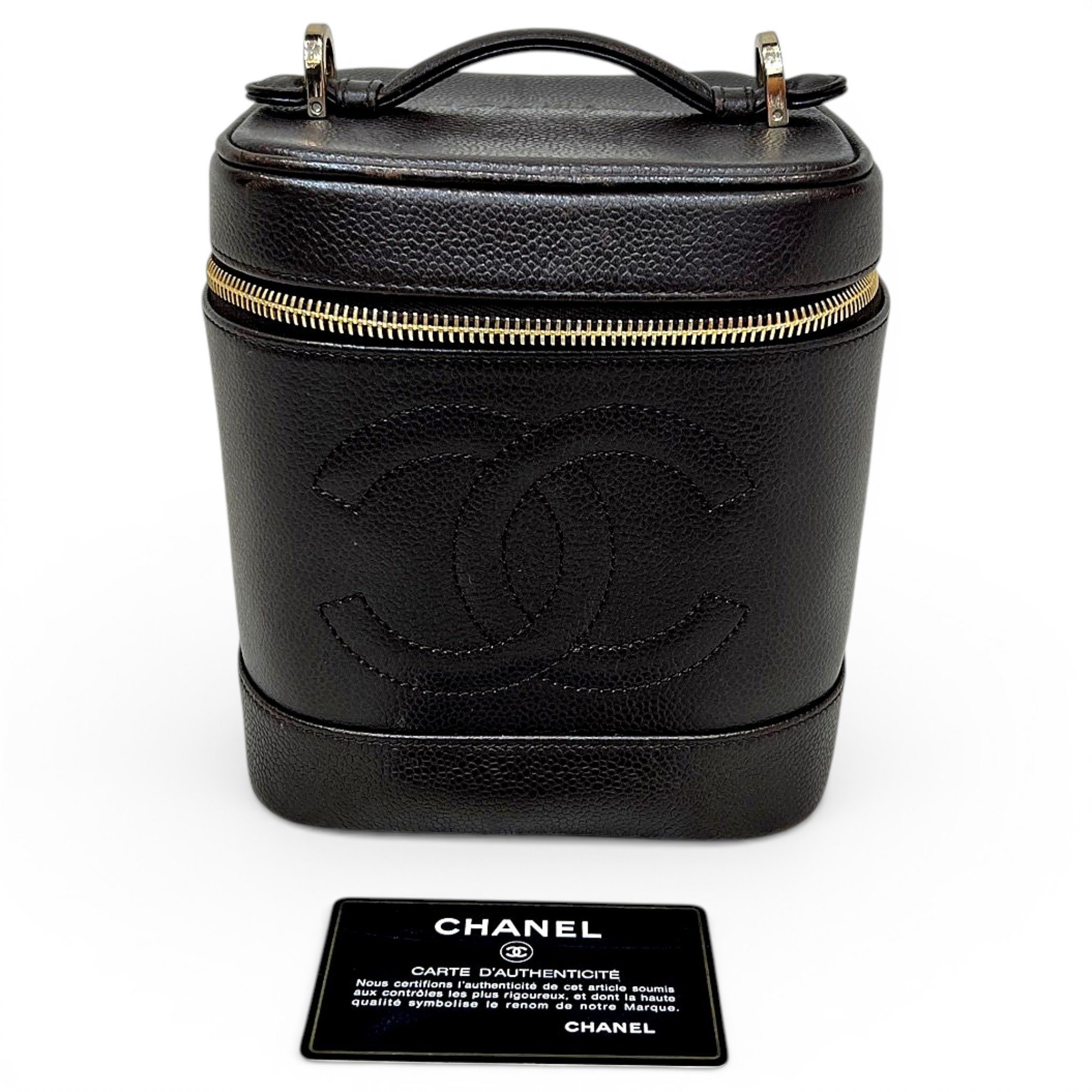 Vanity leather handbag