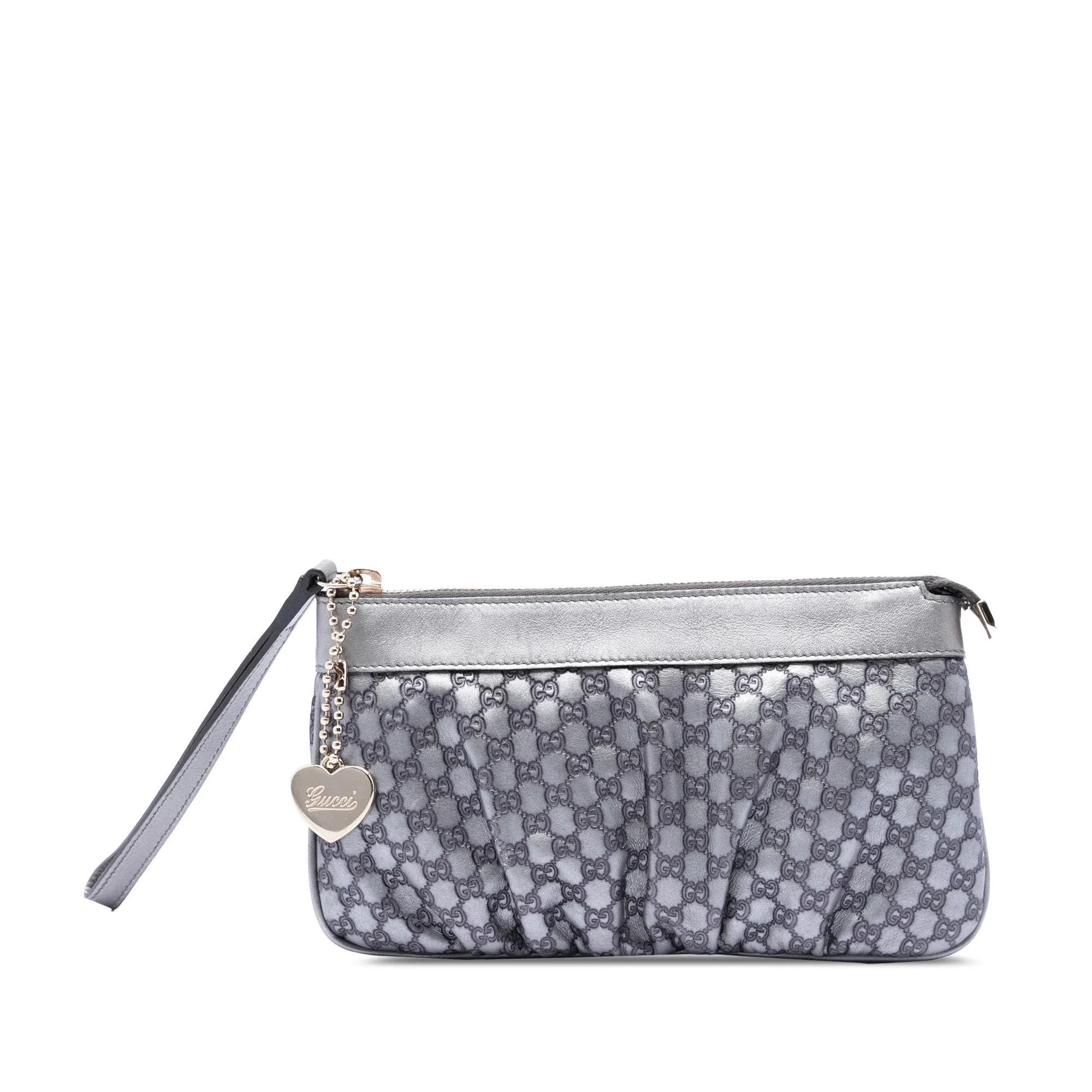 Leather clutch bag