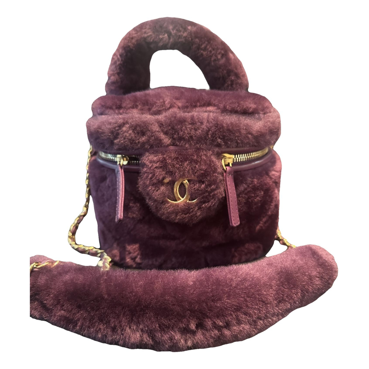 Vanity leather handbag
