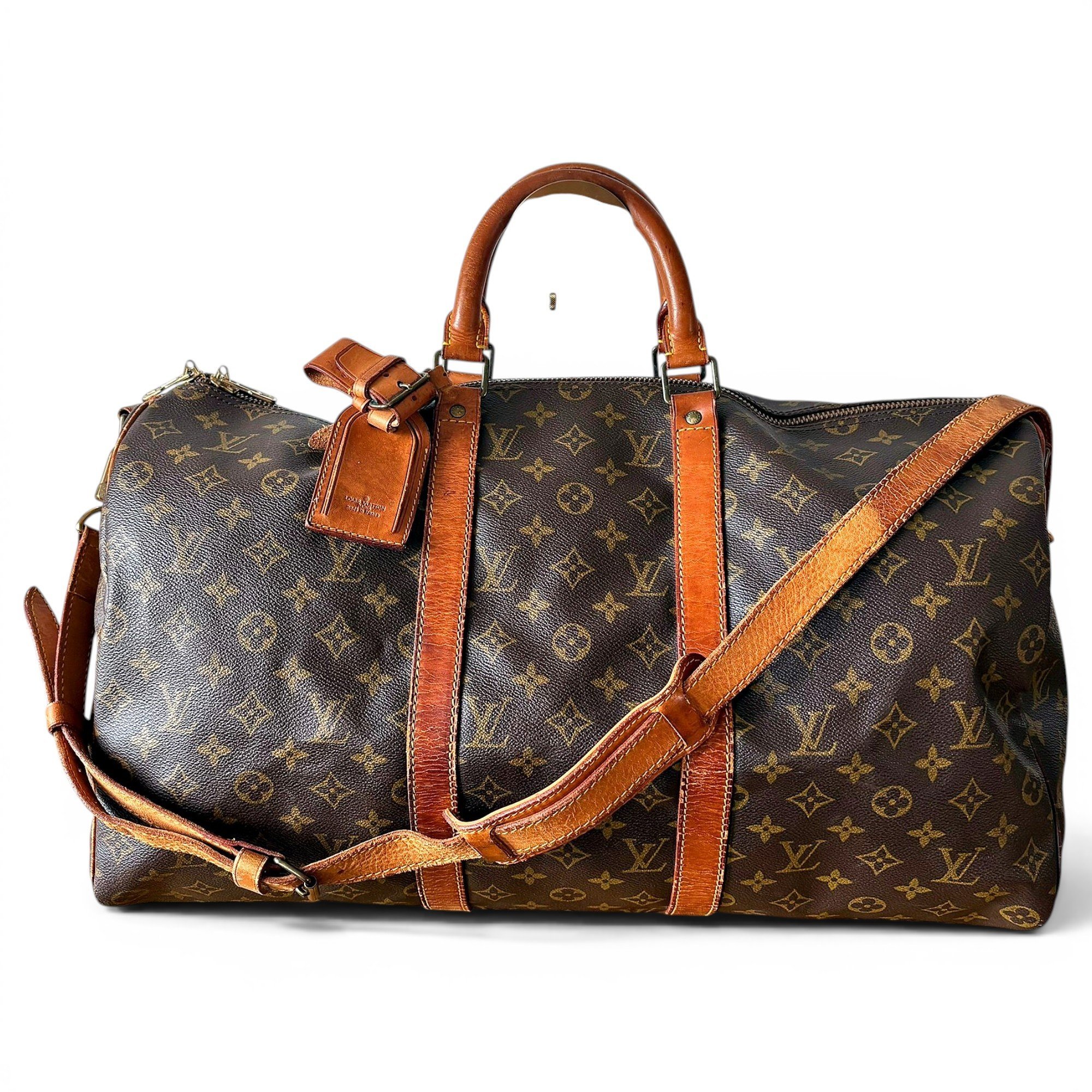 Keepall leather travel bag