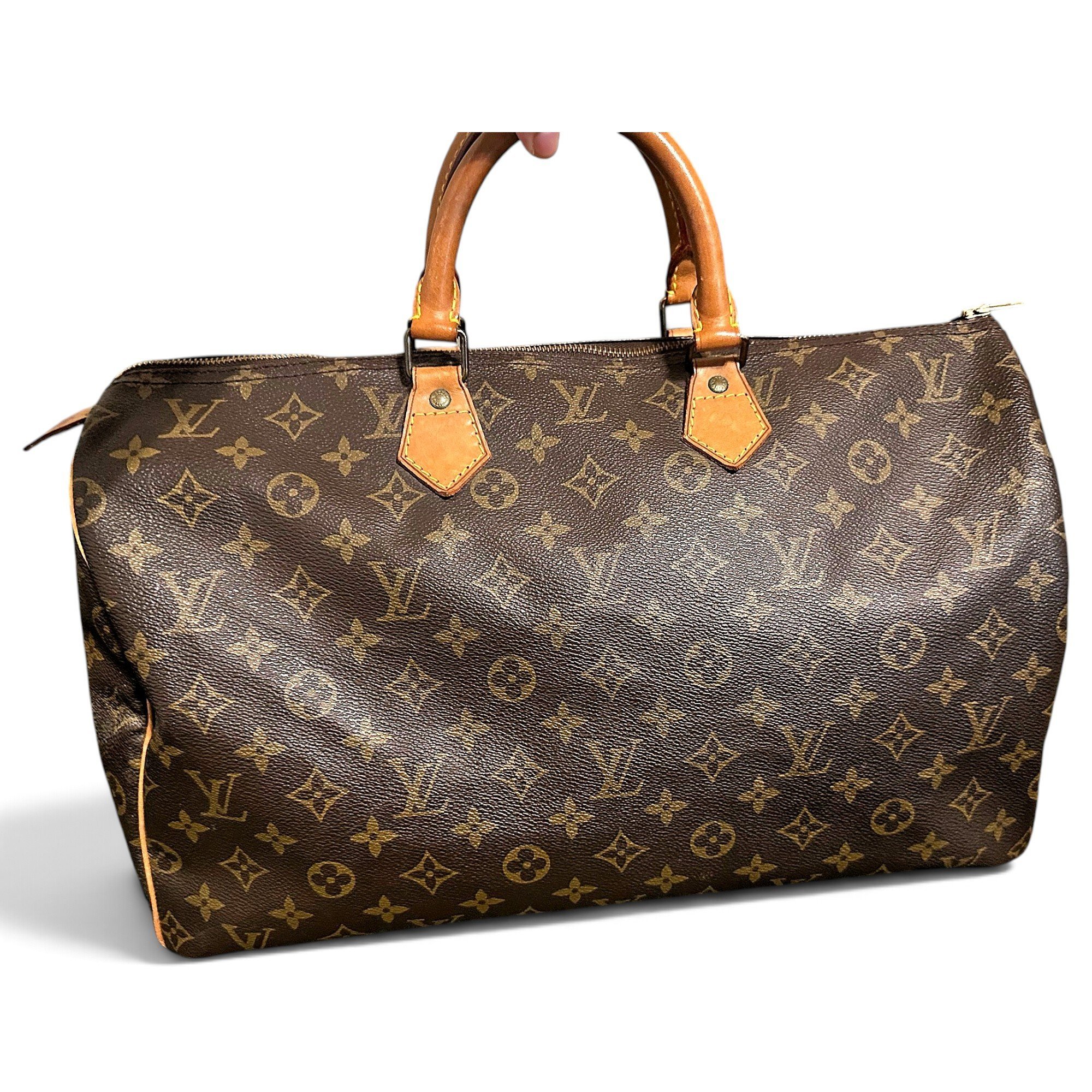 Speedy leather bowling bag