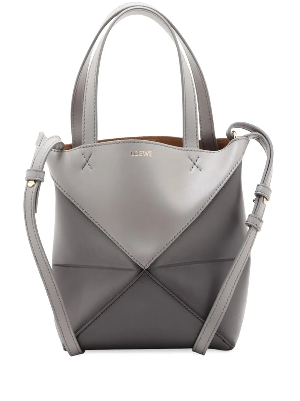 2010-2026 Mini Calfskin Puzzle Fold Tote satchel