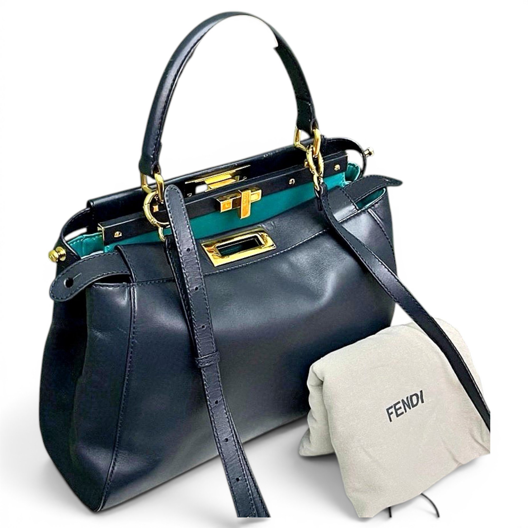 Peekaboo leather handbag