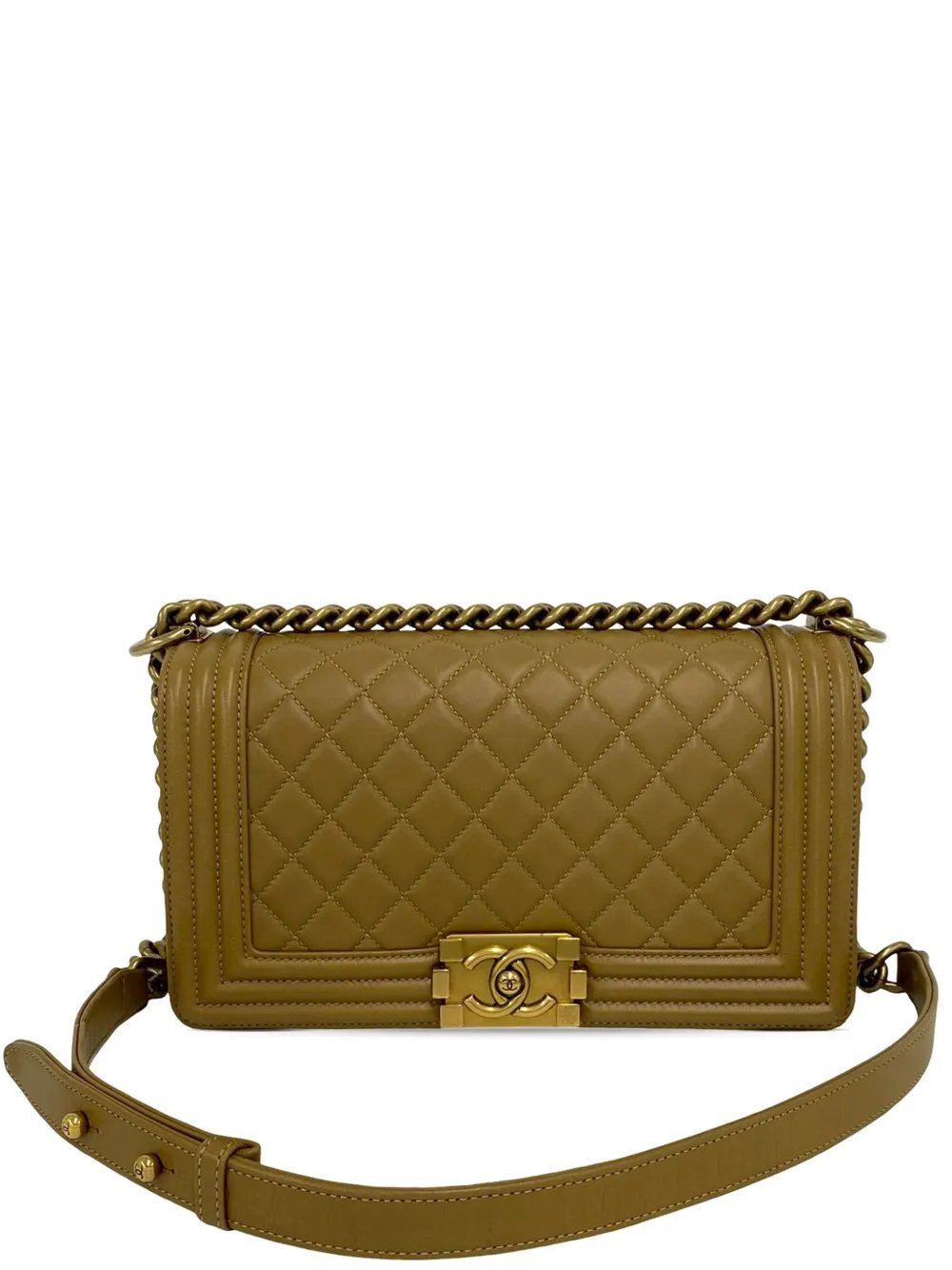 2014 Old Medium Quilted Lambskin Boy Flap crossbody bag