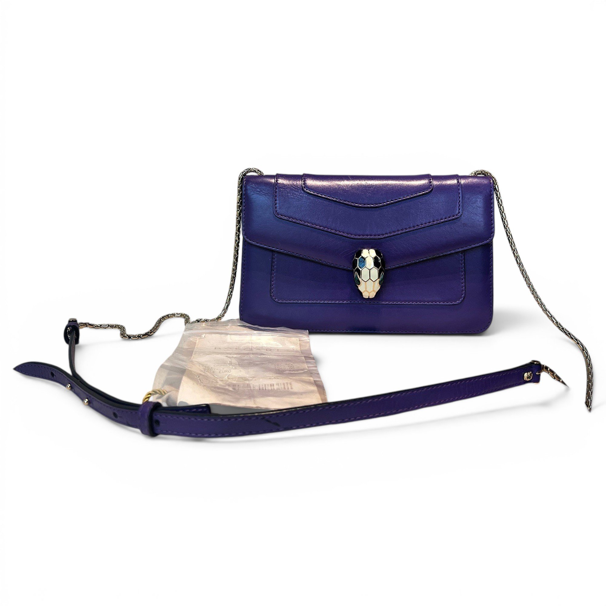 Serpenti leather handbag