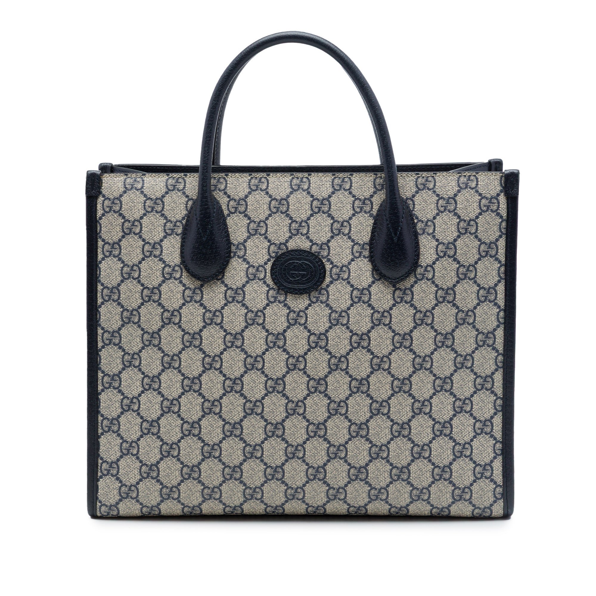 Interlocking leather satchel