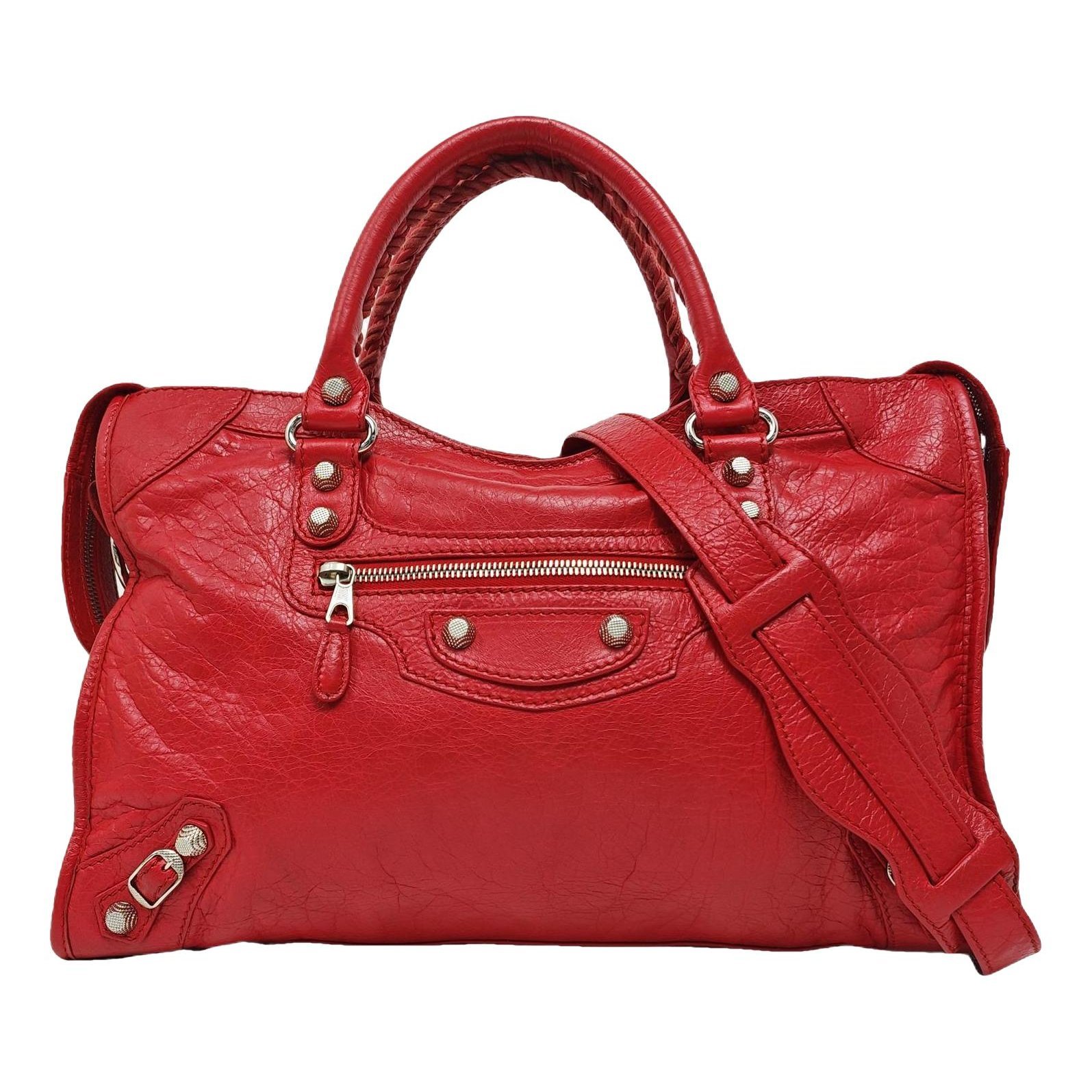 City leather handbag