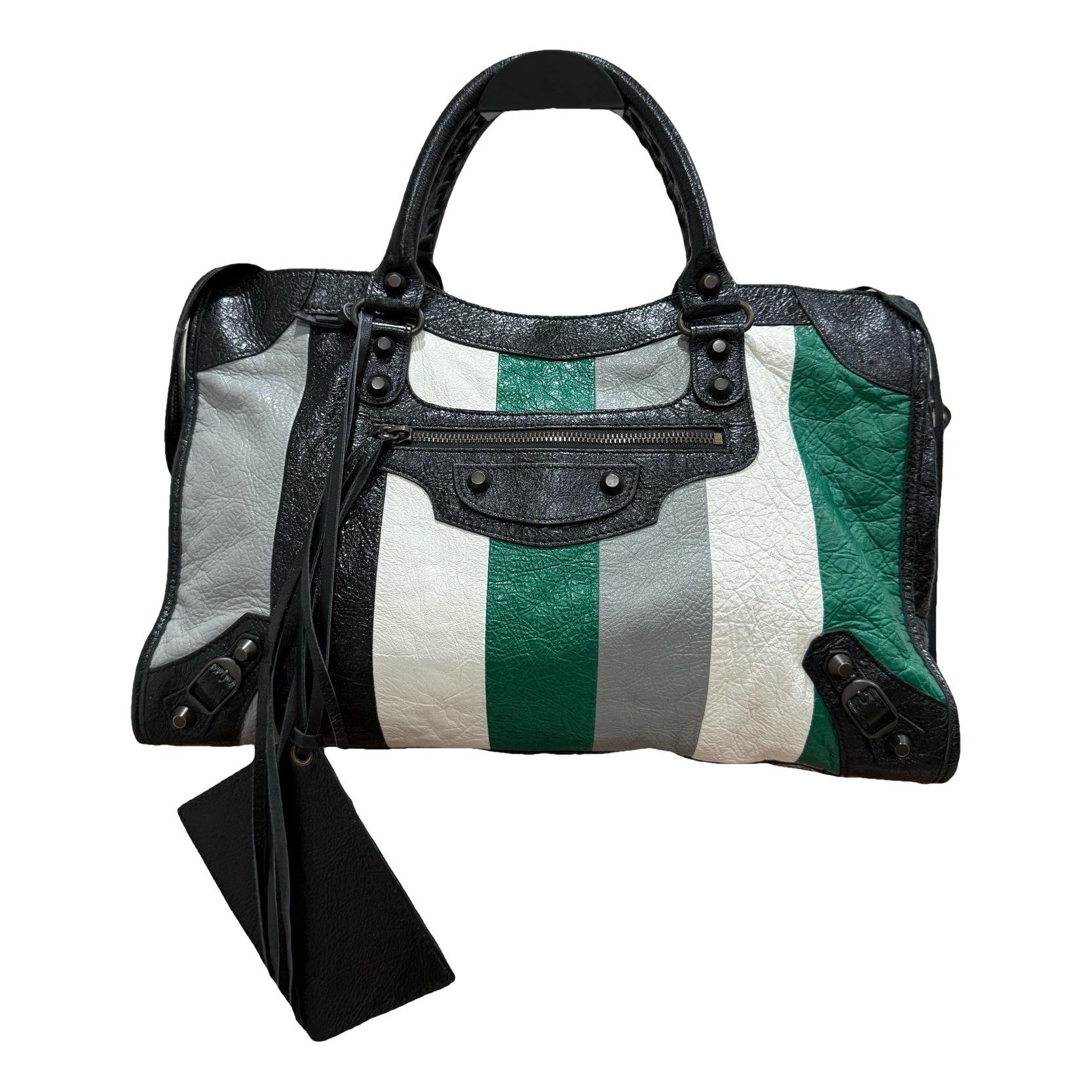 City leather handbag